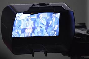 Looking through a camera display screen